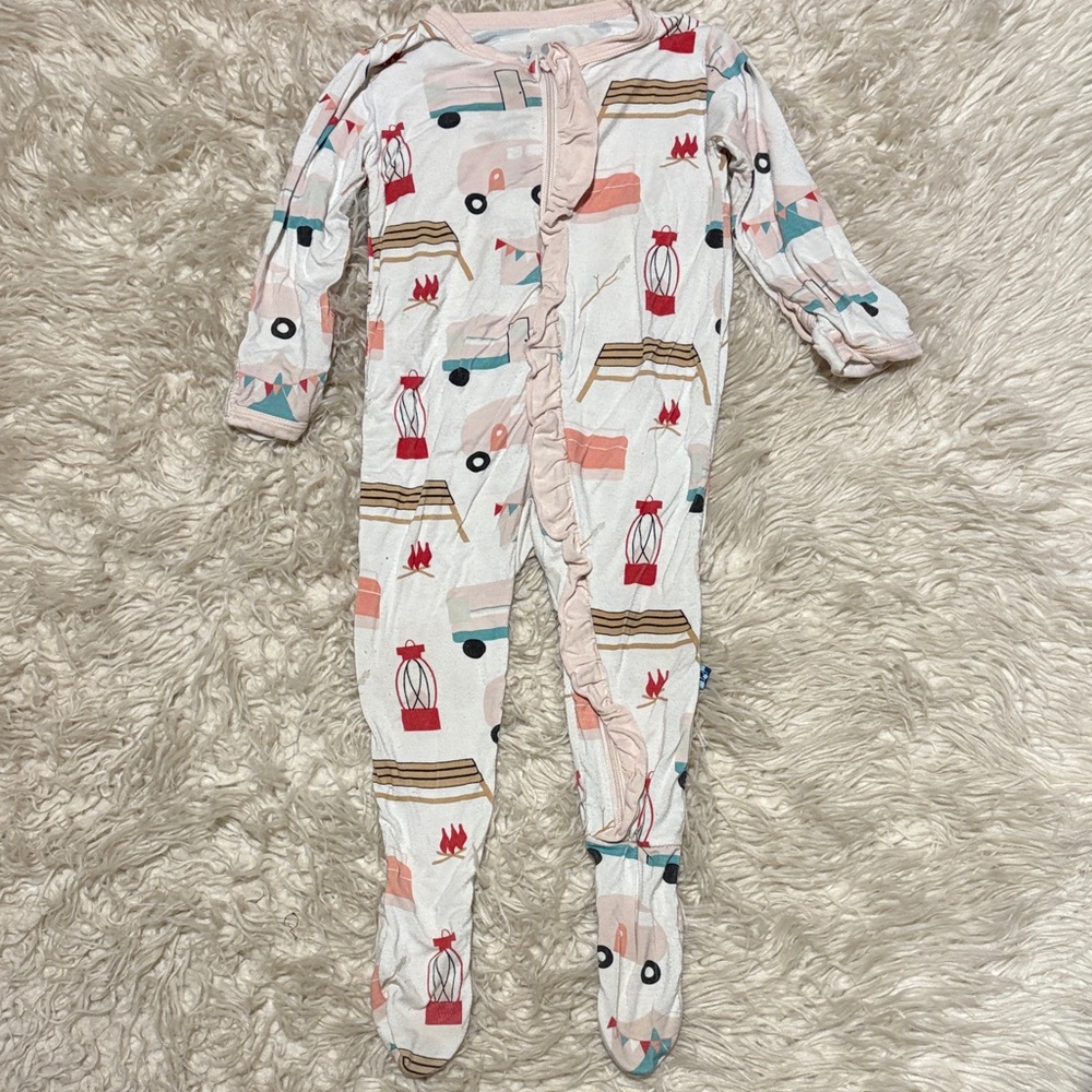 Kickee glamping feetie pajamas